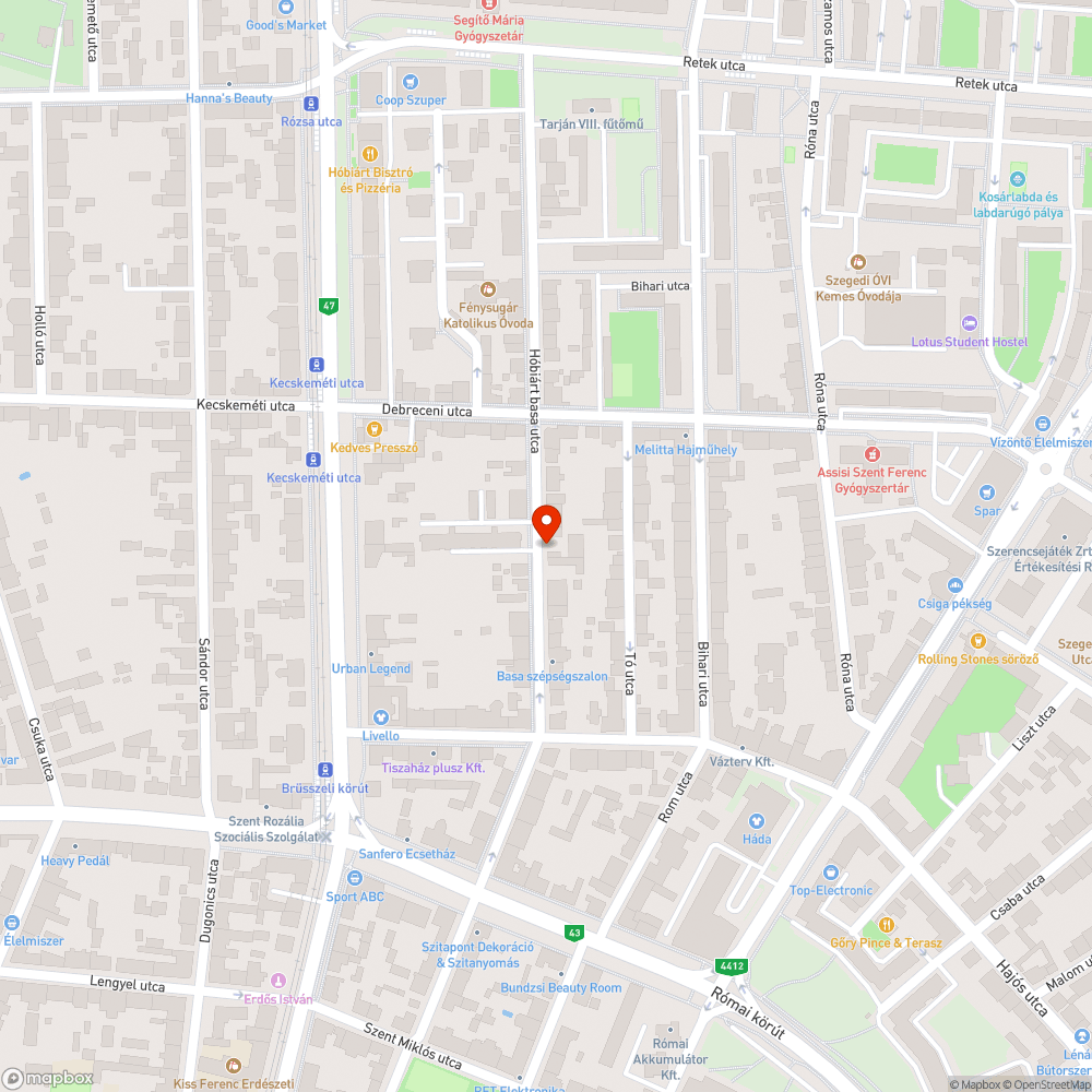 Járdahiba bejelentés helye