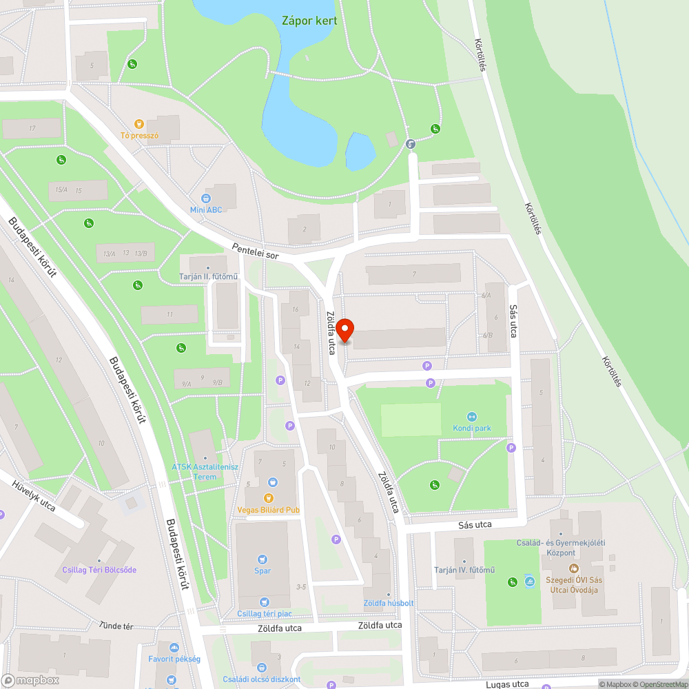 Járdahiba bejelentés helye