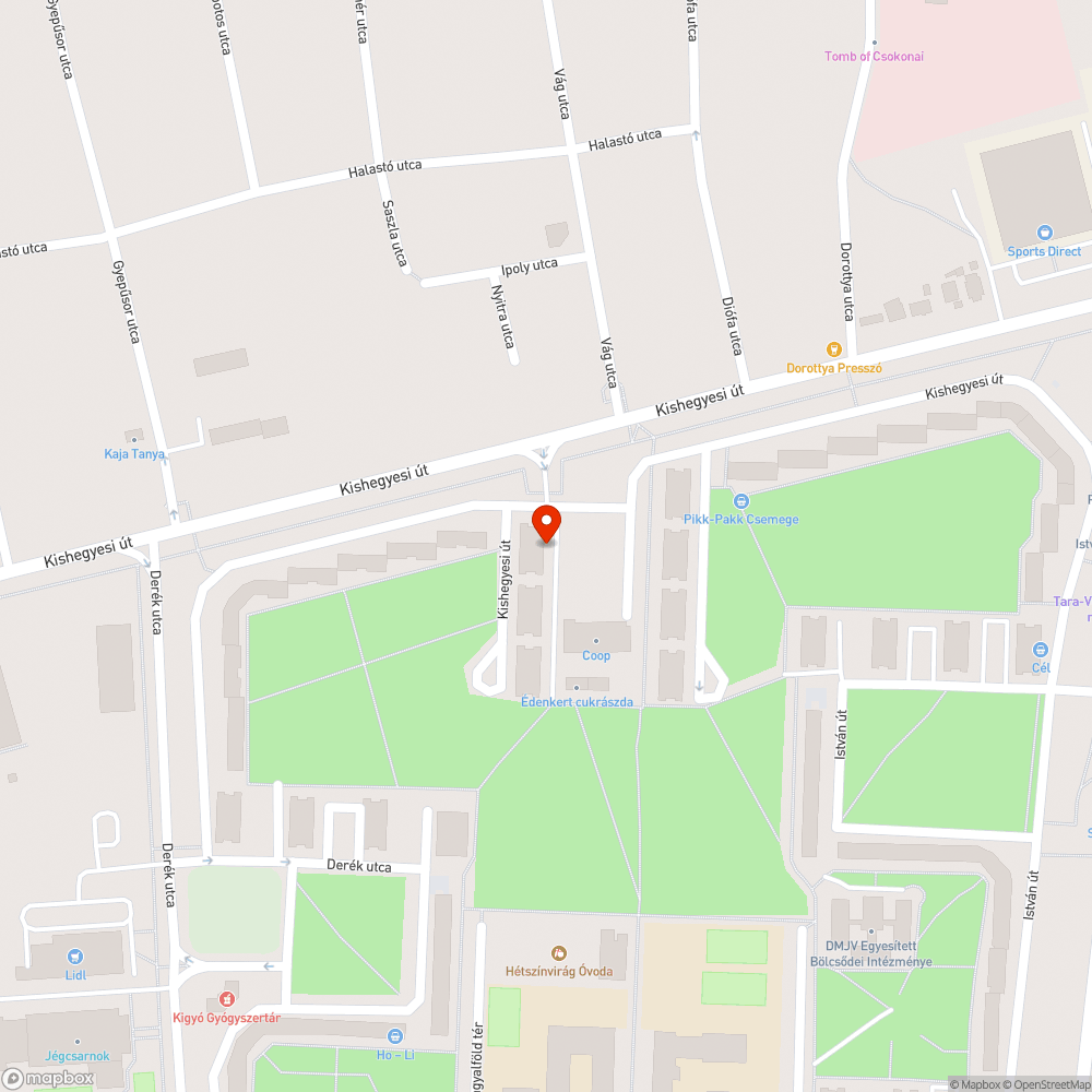 Szétmállott lépcső bejelentés helye