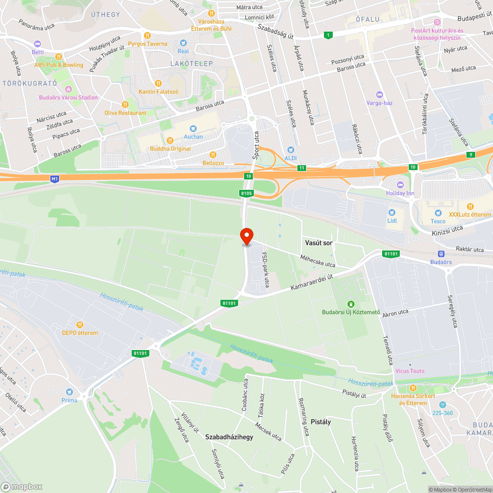 Eldőlt BKK megálló bejelentés helye