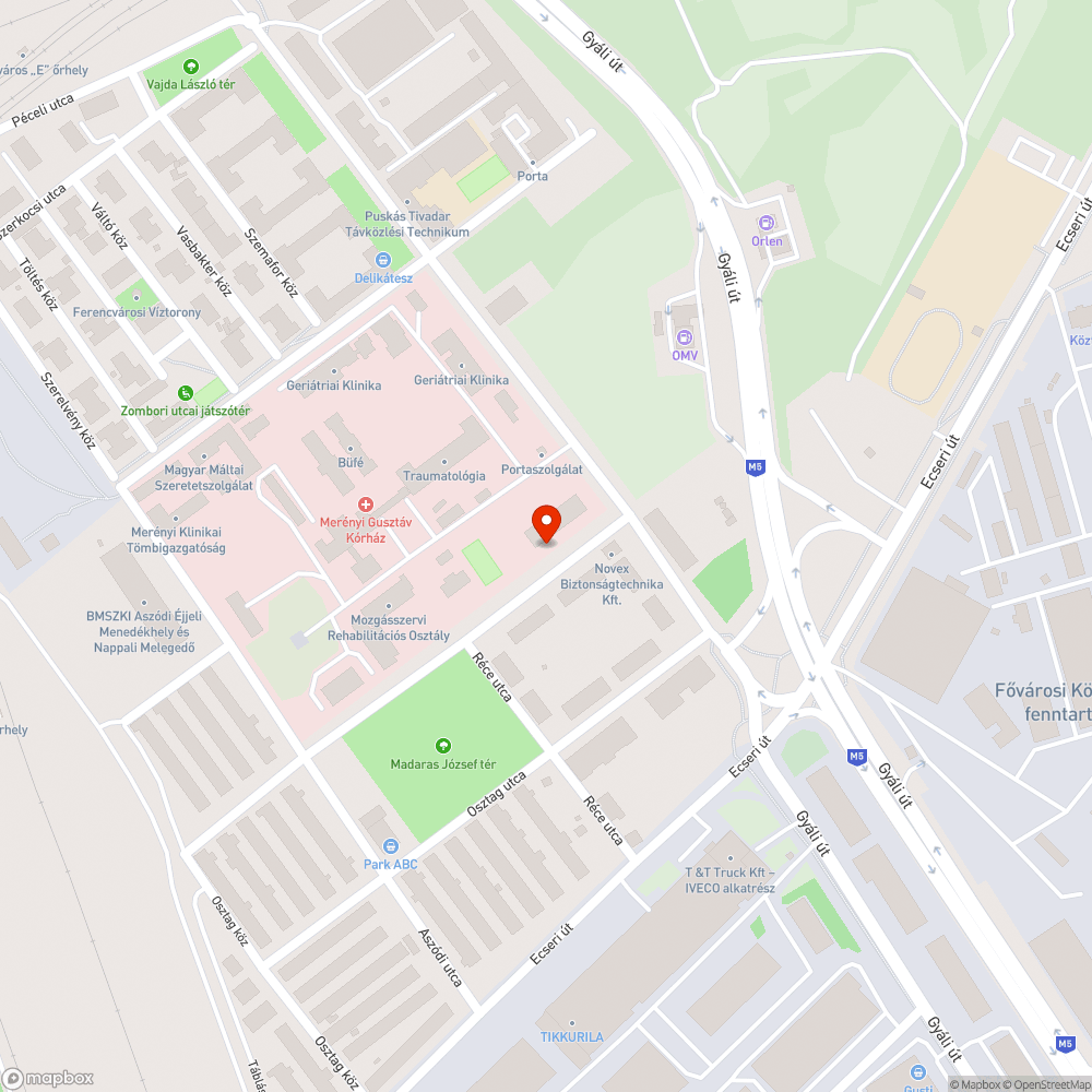 Kiégett közvilágítás bejelentés helye