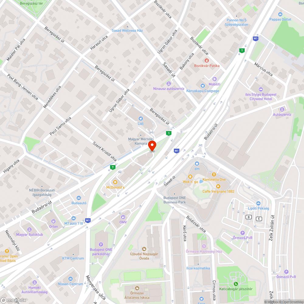 Reklám molinóba öltöztetett épület a Budaörsi úton bejelentés helye