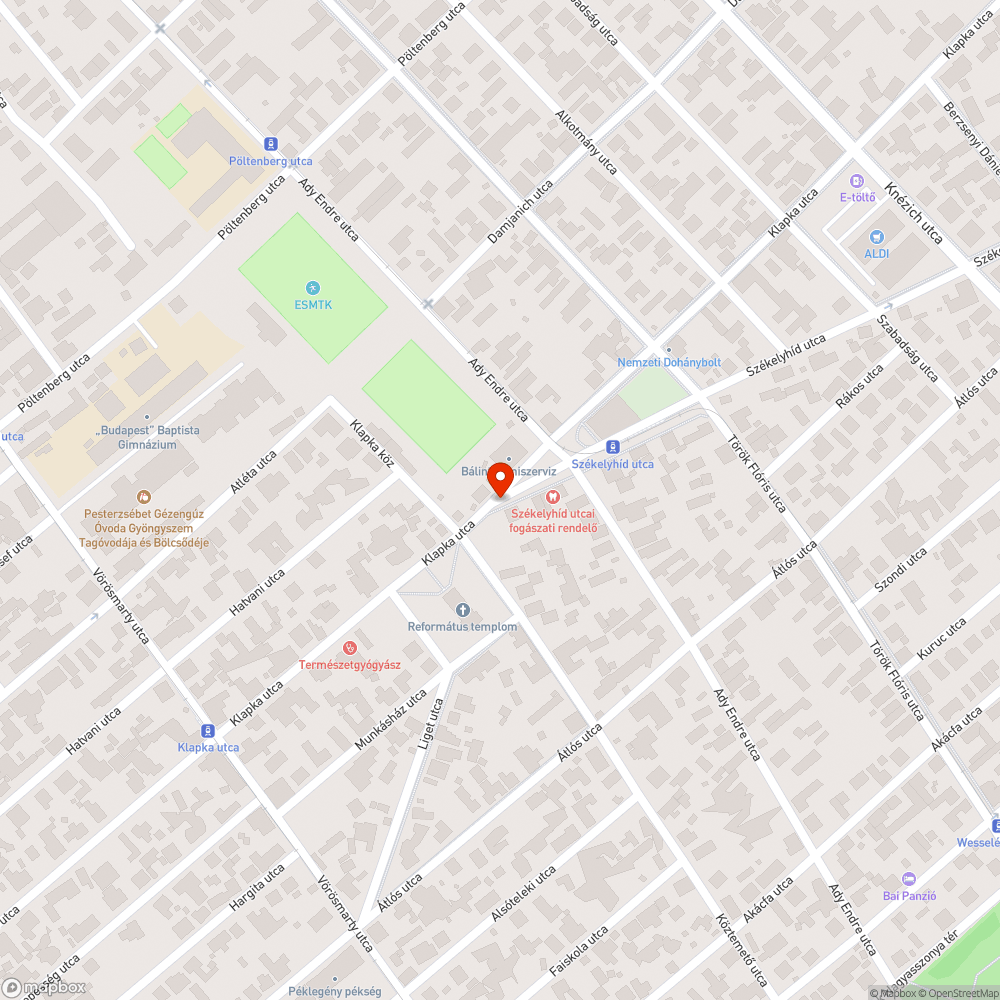 Kiégett lámpa bejelentés helye