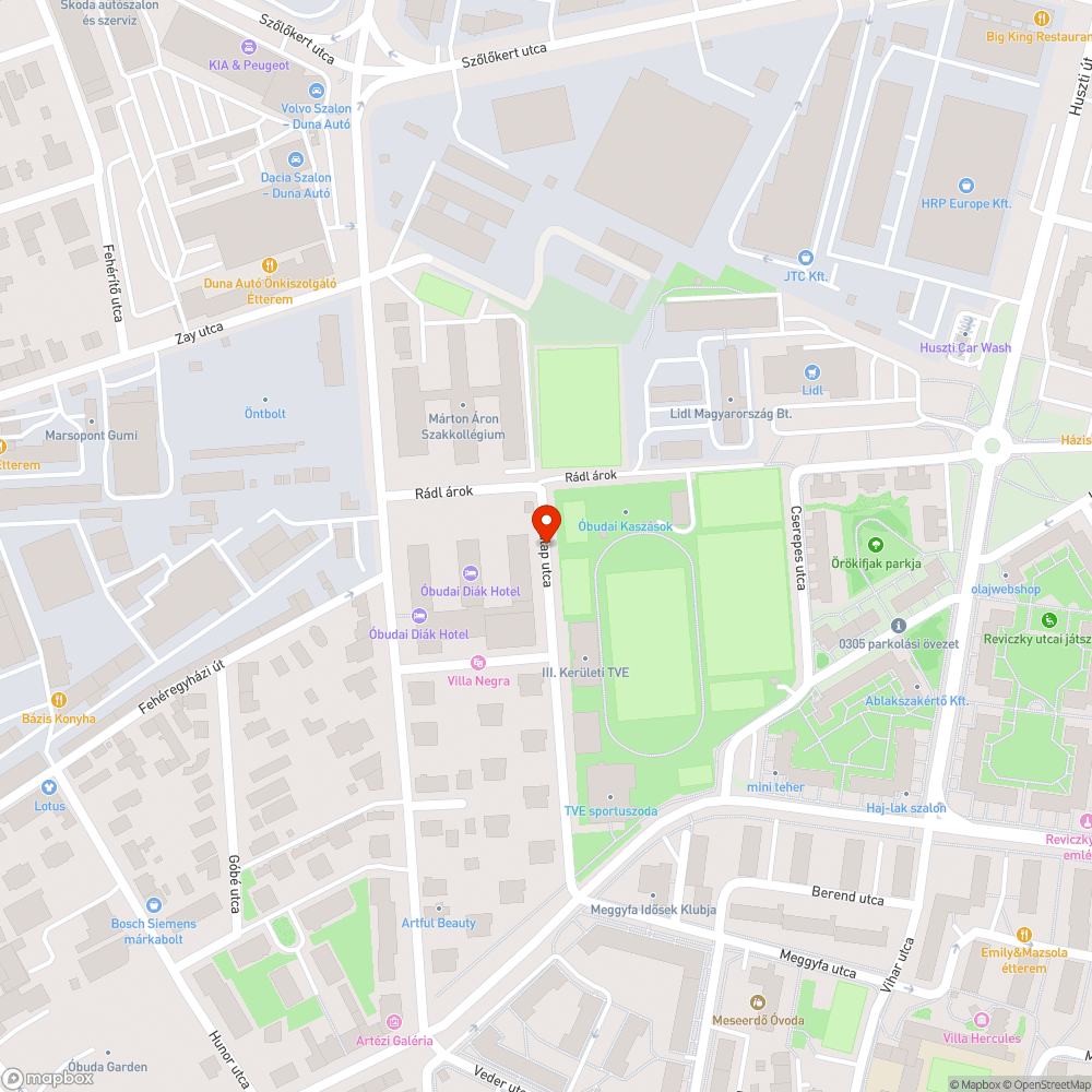 Hiányos járda a Kalap utcában bejelentés helye