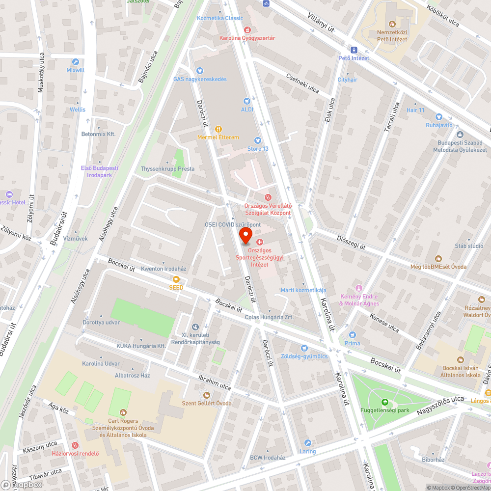 A Daróczi utcában az OSEI ereszei a járdára zúdítják az esővízet bejelentés helye