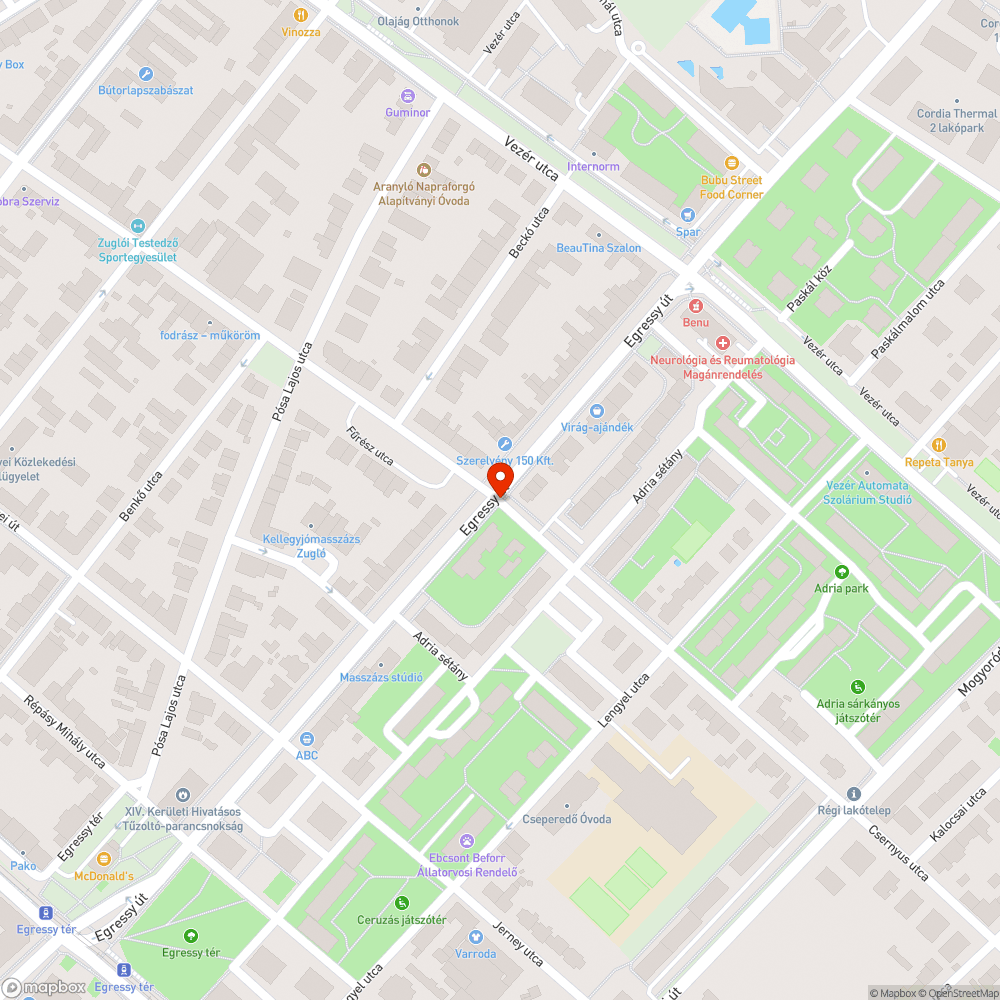 Parkolóhelyre lerakott konténer bejelentés helye