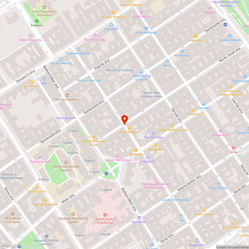 Leszakadt faág bejelentés helye