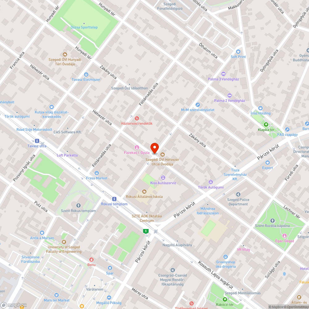 Kátyú a kereszteződésben bejelentés helye