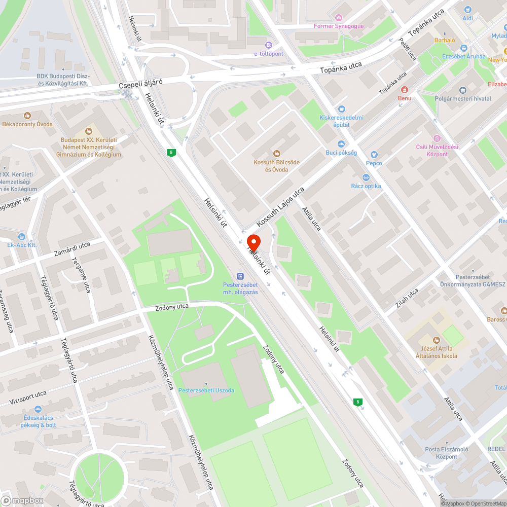 Kitört korlát bejelentés helye