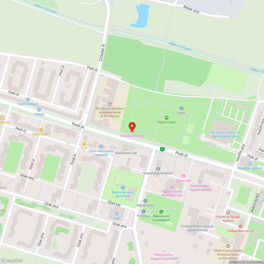 Kiáll bejelentés helye