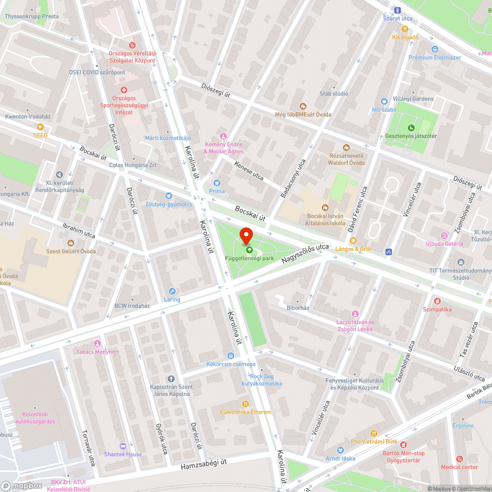 Nem ég a közvilágítás a Függetlenségi parkban bejelentés helye