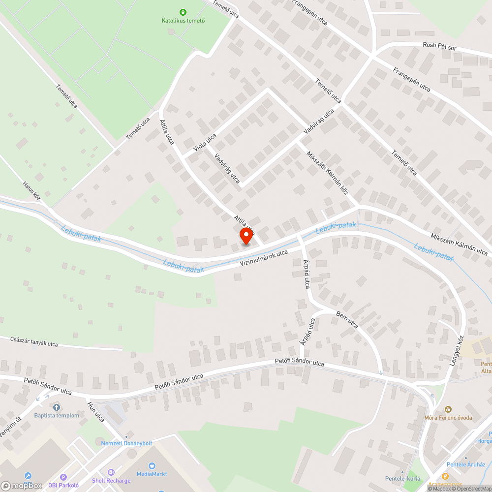 takarítatlan patakmeder bejelentés helye