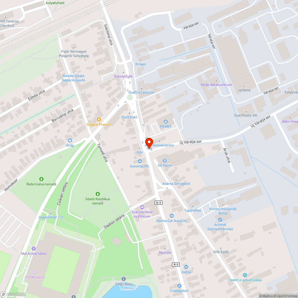 Kidőlt villanyoszlop bejelentés helye