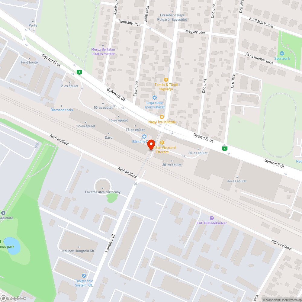 Működésképtelen lift bejelentés helye