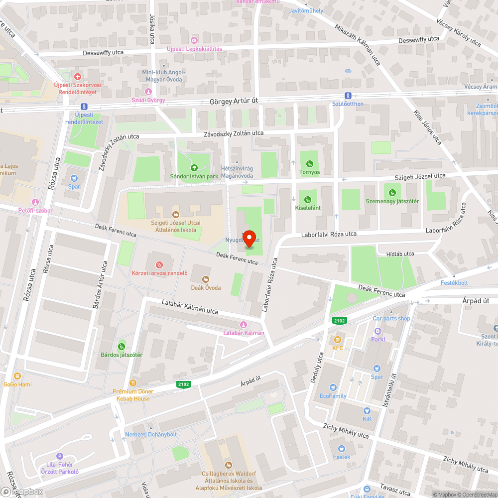 Bevásárlókocsi a sétányon bejelentés helye