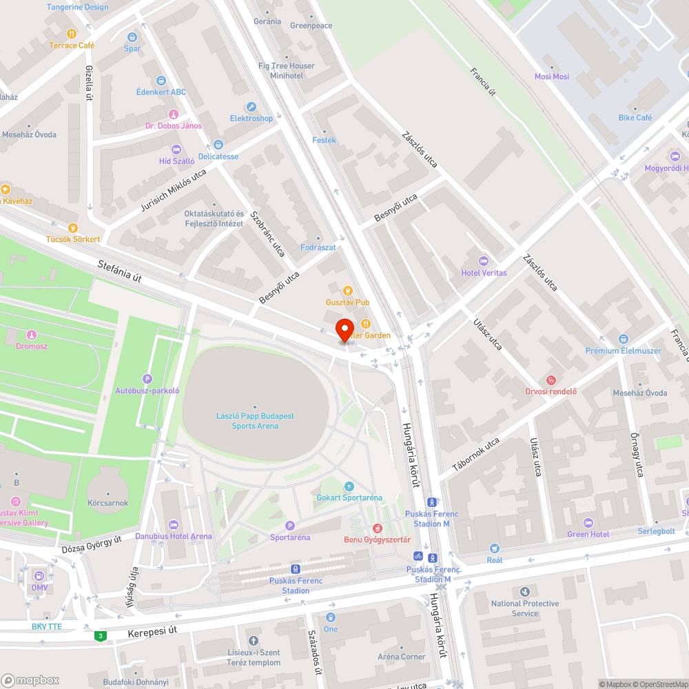 Kátyú bejelentés helye