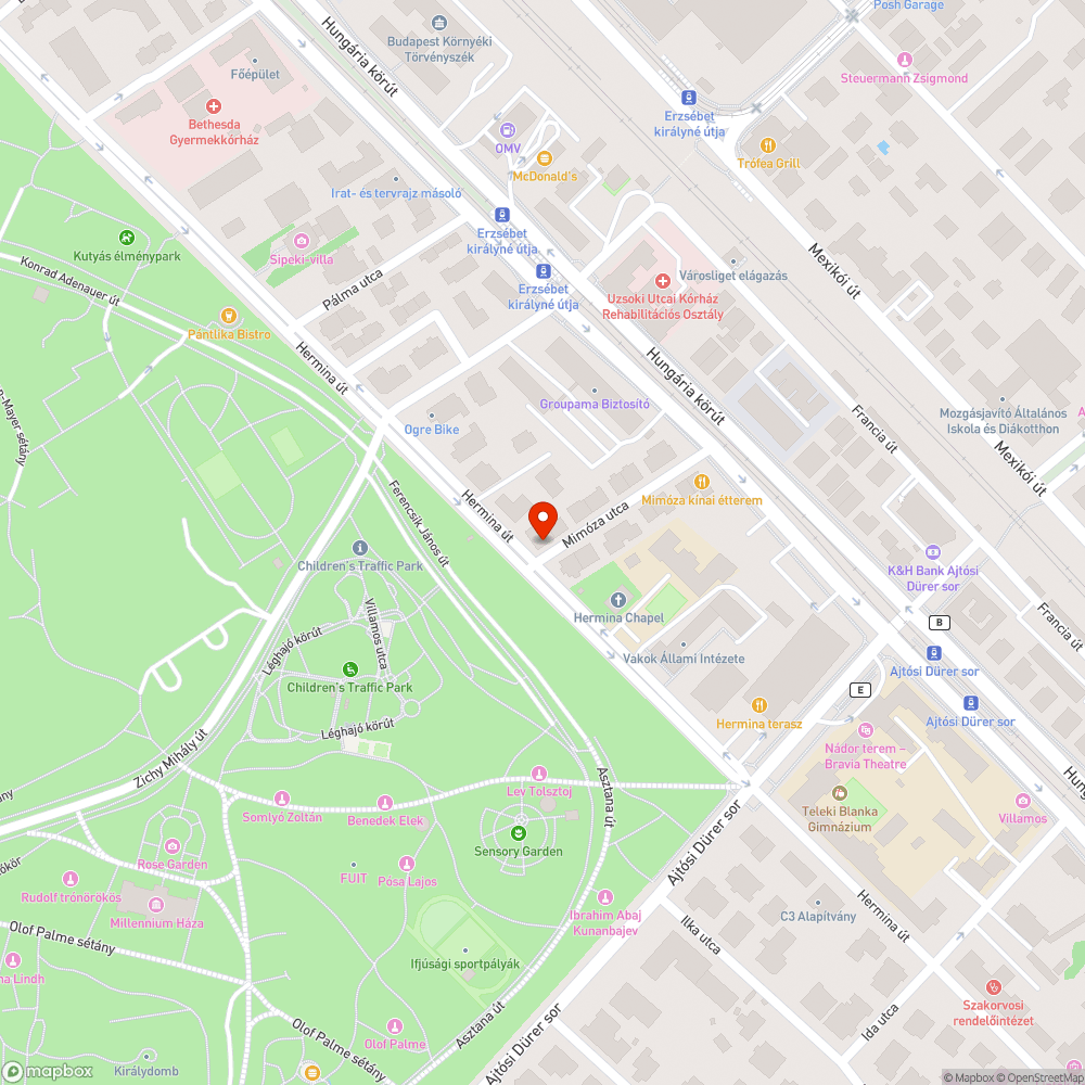 Hiányzó közúti jelzőtábla (egyirányú út) bejelentés helye