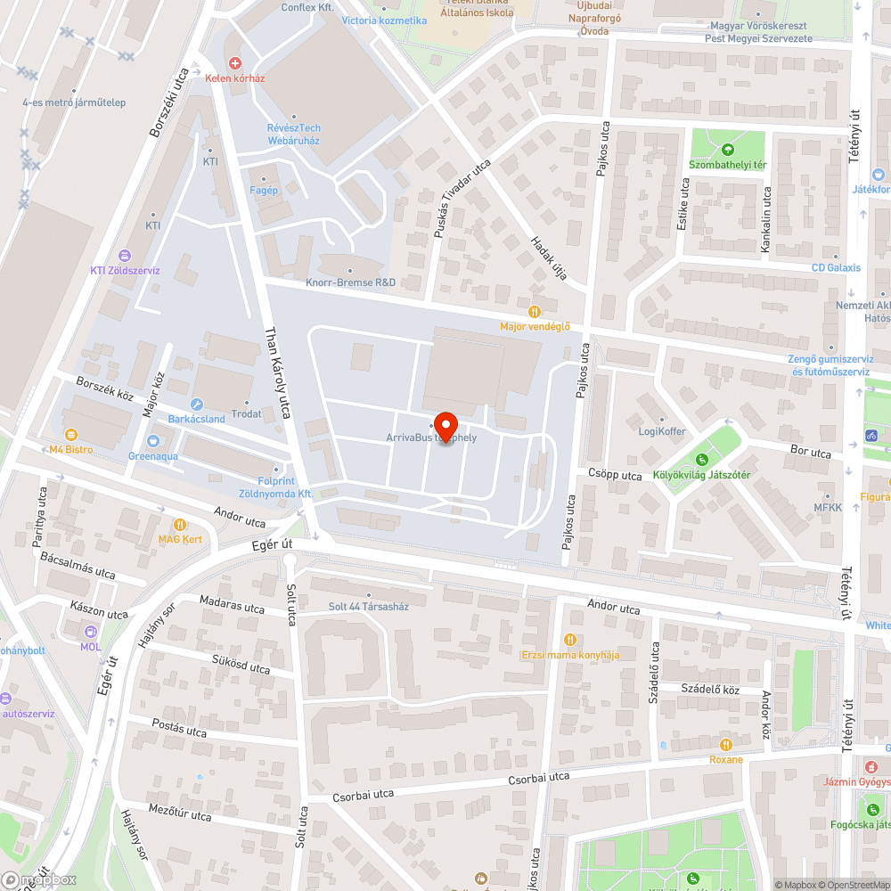 Rigó terminál bejelentés helye