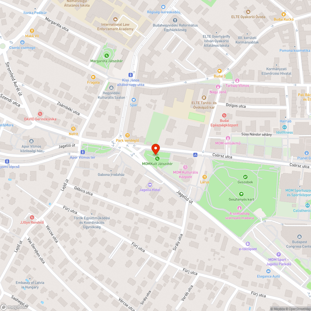 MOM játszótér felesleges tábla és játékgyűjtő bejelentés helye