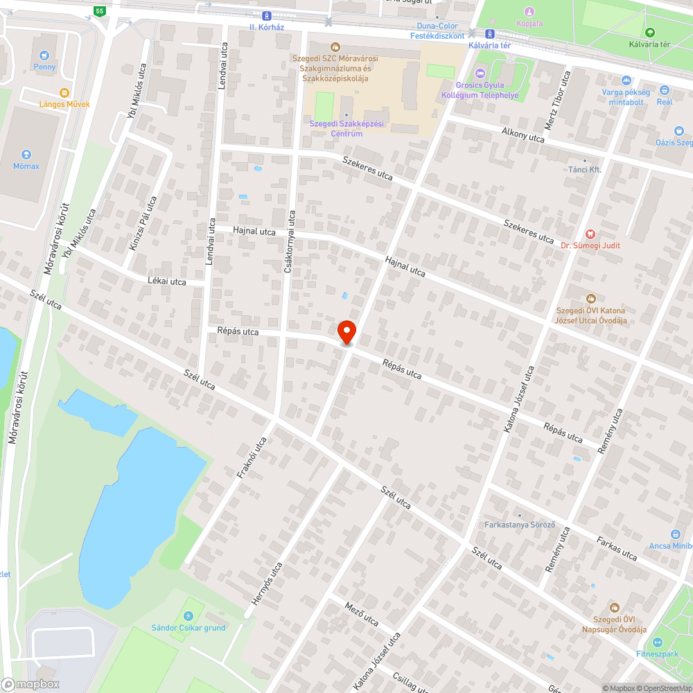 Kátyú az úttesten bejelentés helye