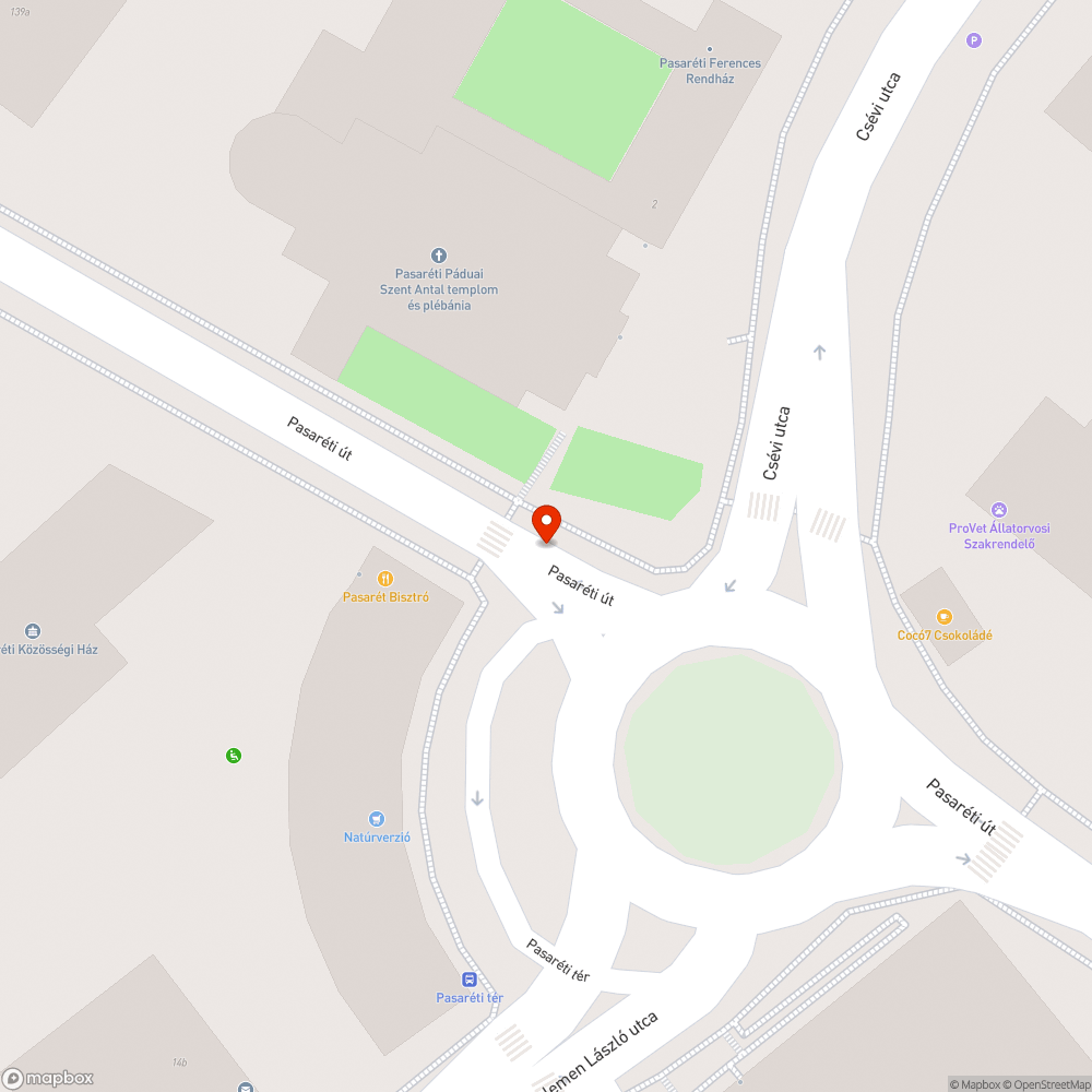 Hiányzó "egyenrangú utak kereszteződése" tábla bejelentés helye