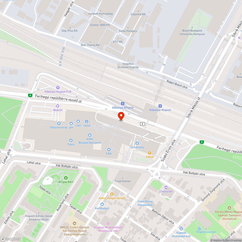 Eldugult folyókák a KÖKI-n II. bejelentés helye