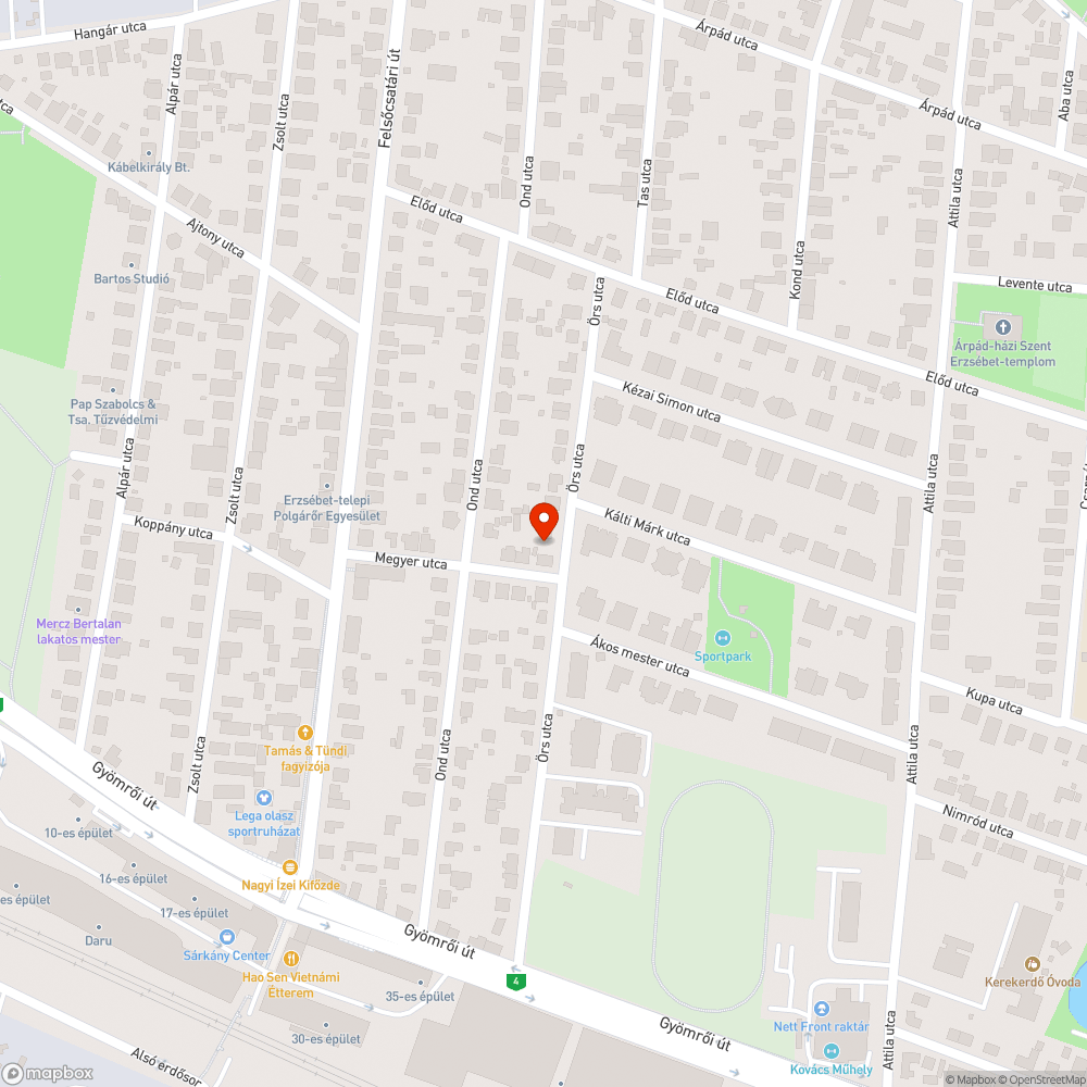 Ellenirányú kerékpározás engedélyezése - Megyer utca bejelentés helye