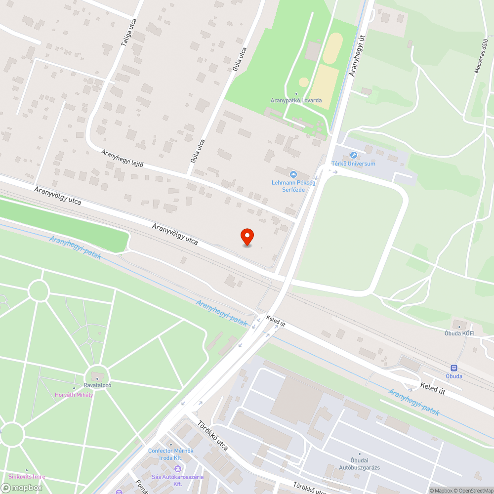 Aranyvölgyi út, feltört kerékpár bejelentés helye