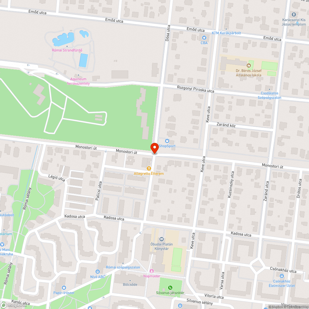 Zebra bejelentés helye