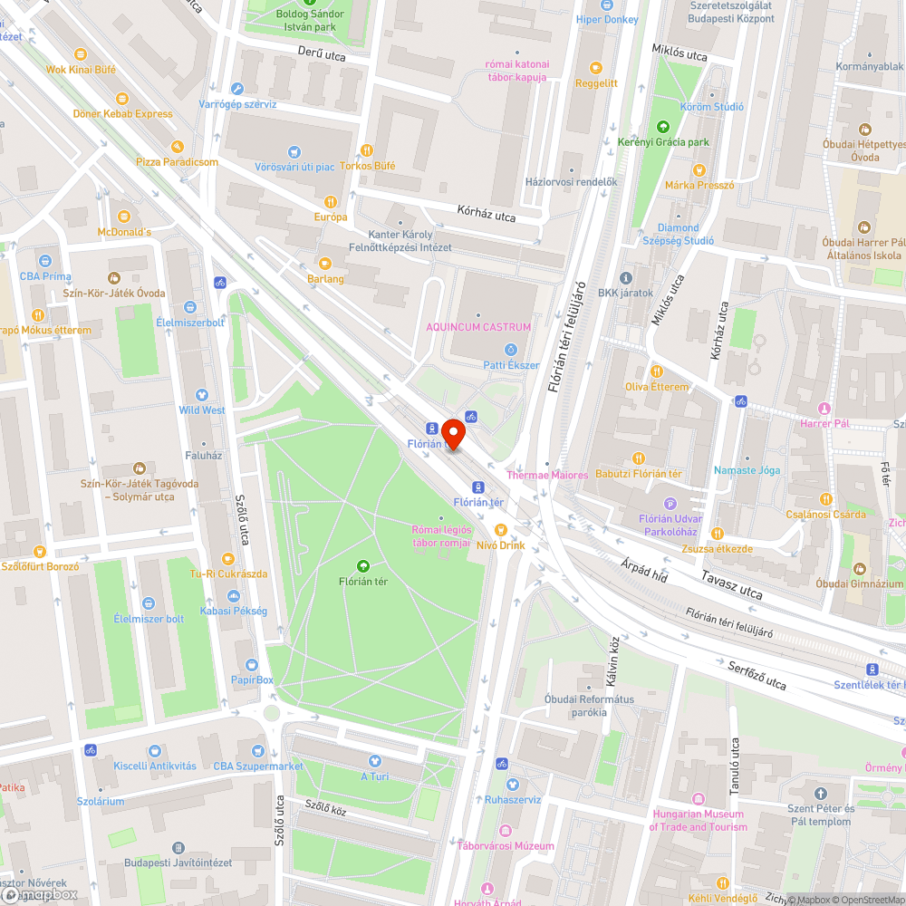 Ázik be a megálló bejelentés helye