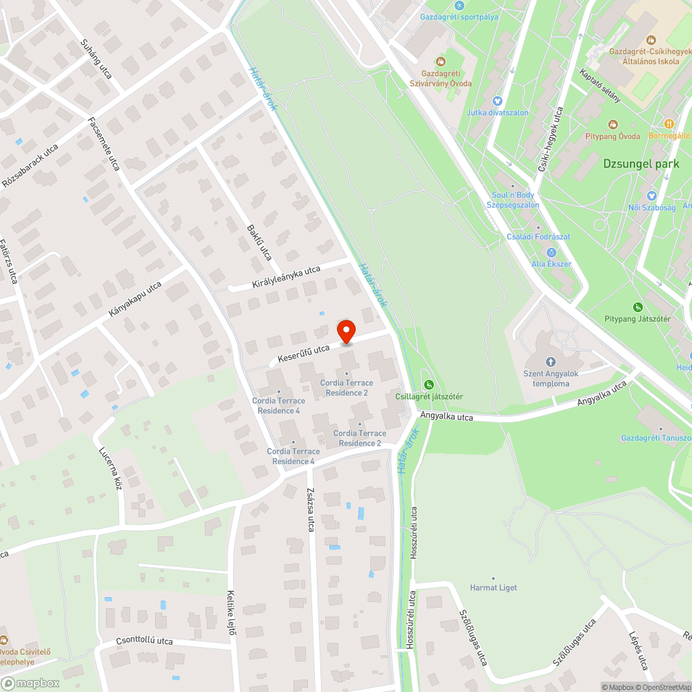 Elhanyagolt járda és közút bejelentés helye