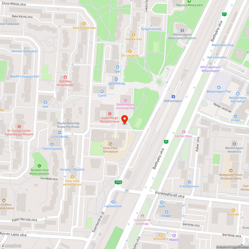 Sötét van Békásmegyeren bejelentés helye