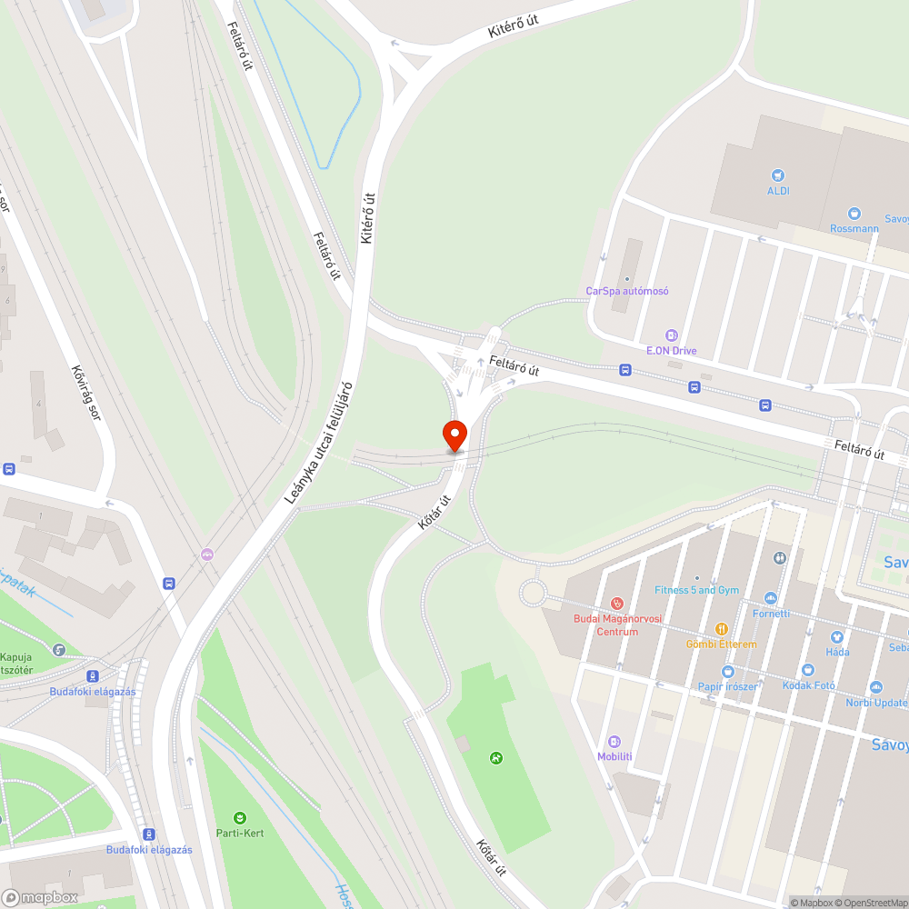 Évek óta lezárt gyalogátkelő a Kőtár útnál bejelentés helye