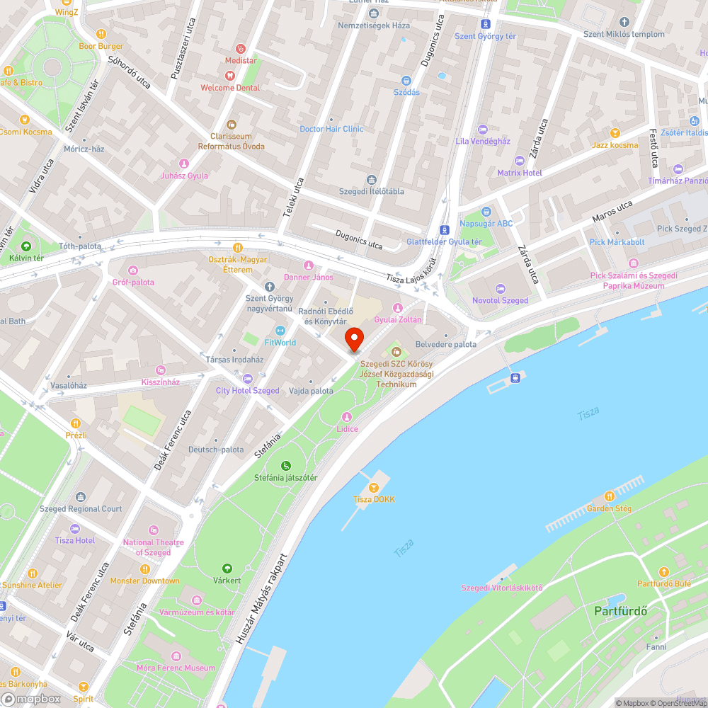 Kitört és megdőlt poller bejelentés helye