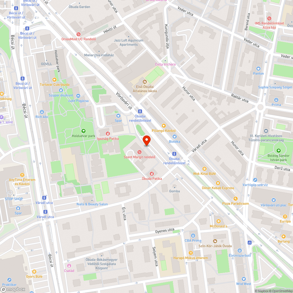 Kimozdult burkolat a Szent Margit Rendelőintézetnél bejelentés helye