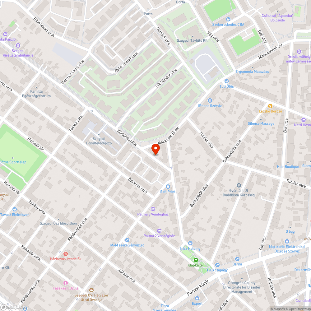 Elhanyagolt járdaszakasz bejelentés helye