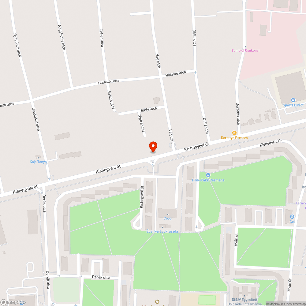 Eldugult esővíz csatorna bejelentés helye