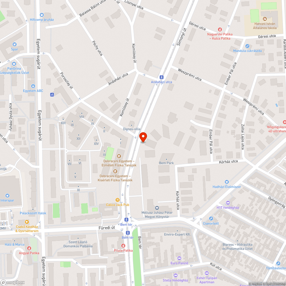 Nyitott kandelláberszekrény(ek) a Simonyi úton bejelentés helye