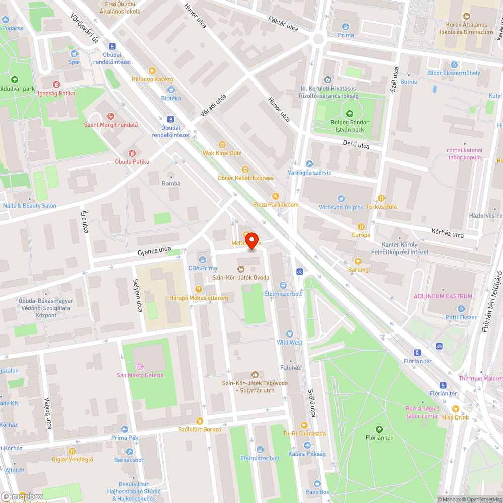 3.kerület Törzs utca 1-2 bejelentés helye