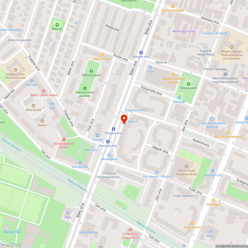 Beszakadt járda bejelentés helye