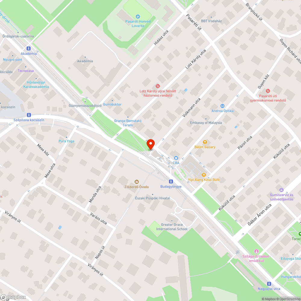 Megdőlt világítóoszlop a Budagyöngye Shell kútnál bejelentés helye