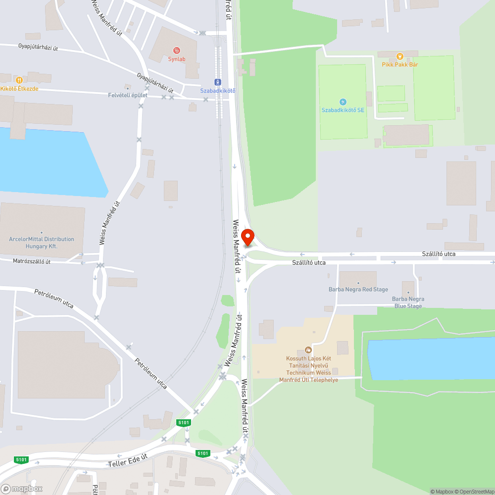 Balesetveszélyes kátyú bejelentés helye