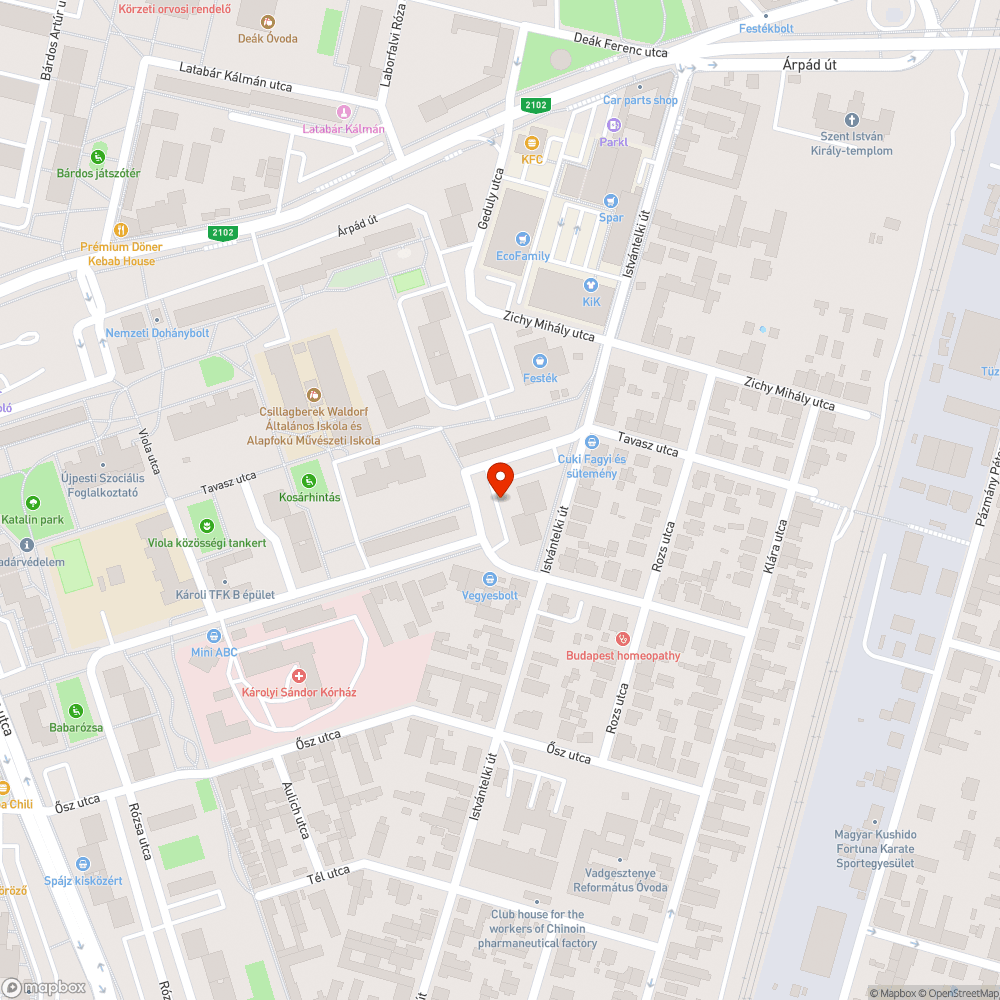 Elhagyott jármű bejelentés helye