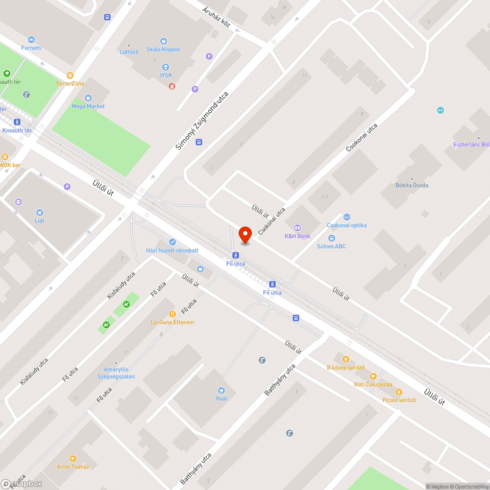 Összetört reklámtábla bejelentés helye