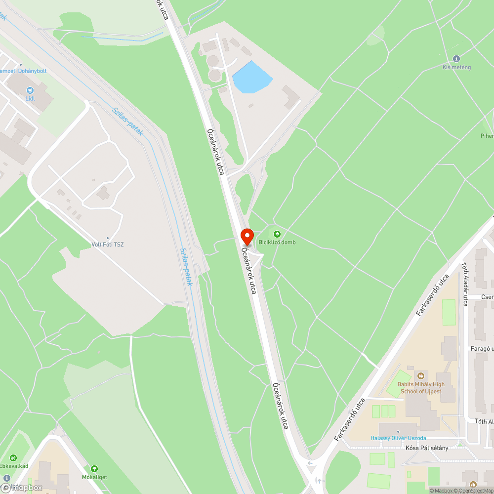 Szemét a Farkaserdő szélén bejelentés helye