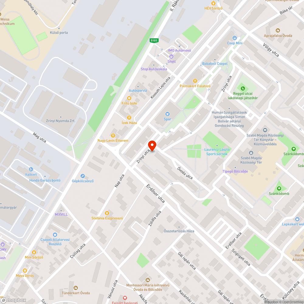 Illegális szemét bejelentés helye