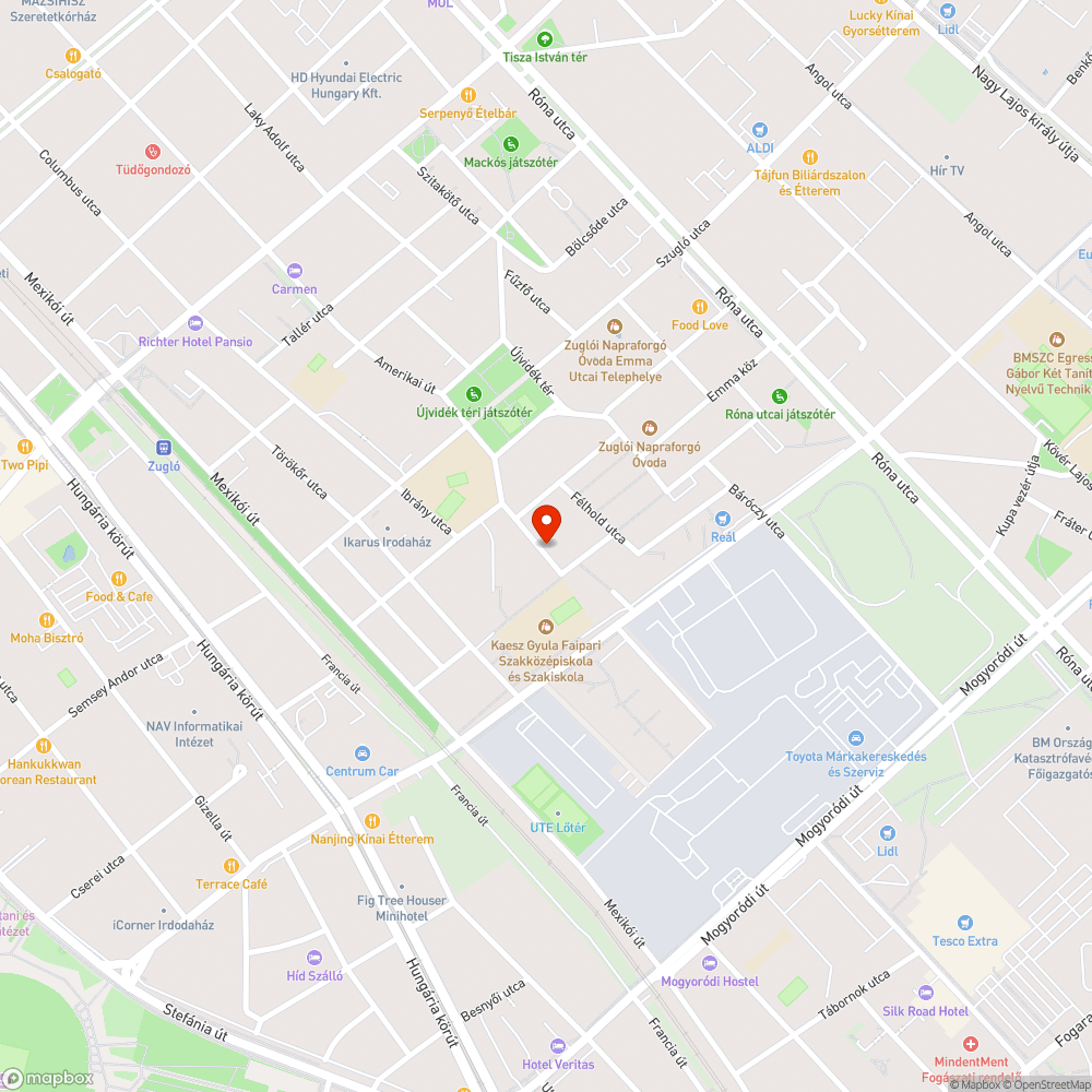 Kátyú bejelentés helye