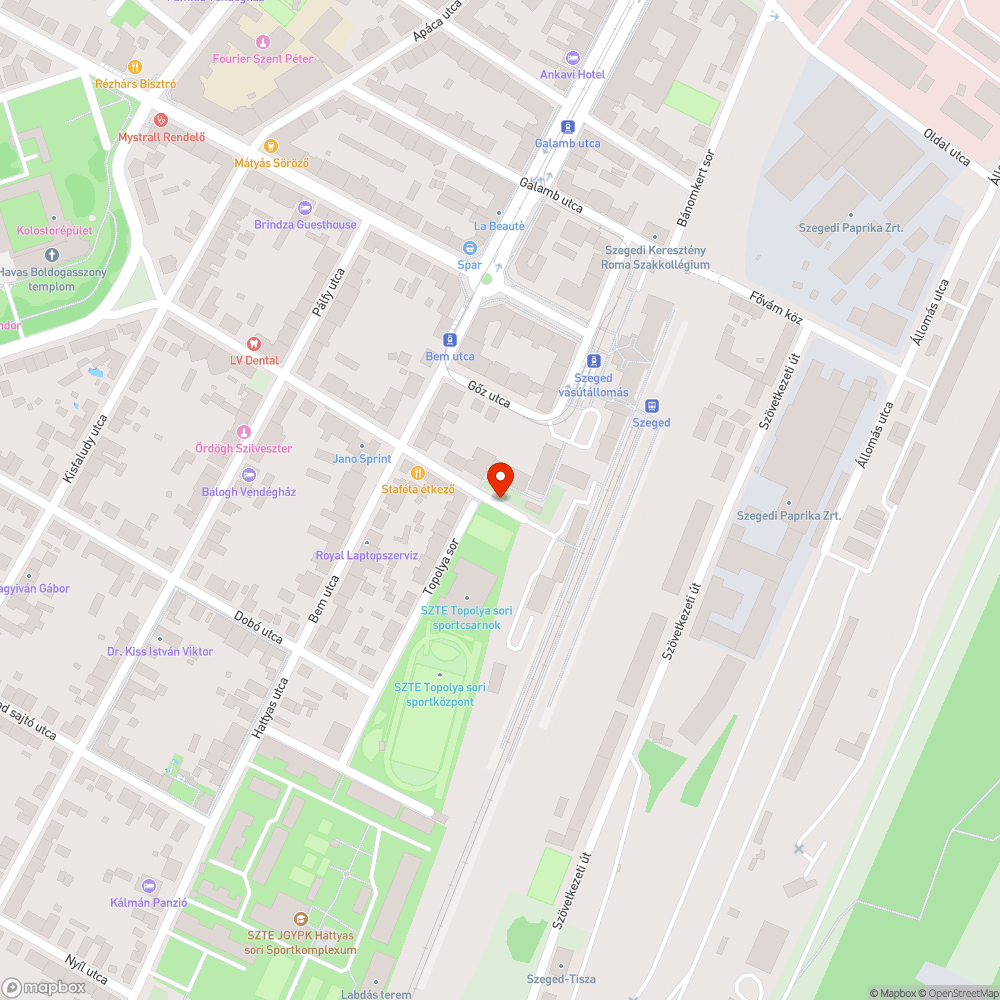 Utcaseprés bejelentés helye