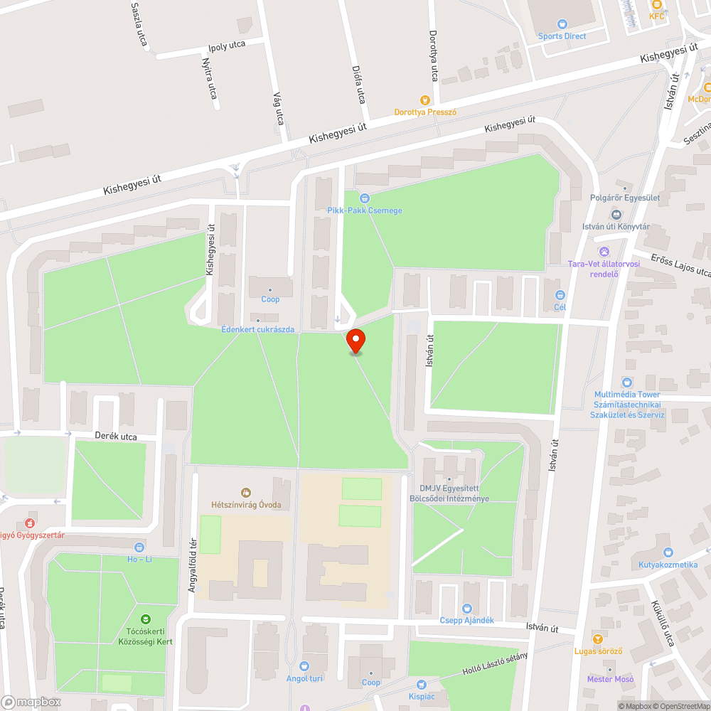 Leszakadt pad bejelentés helye