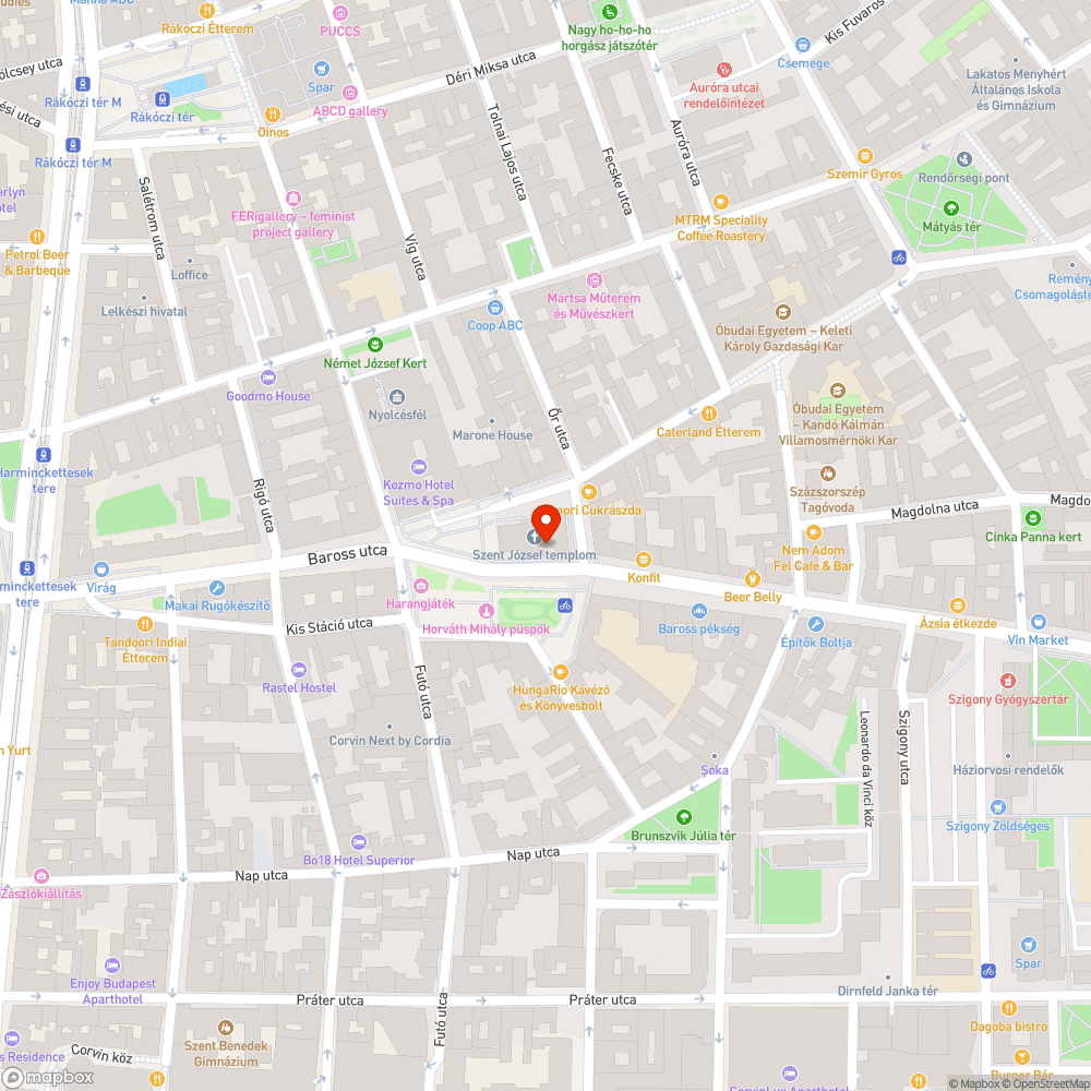 Pocsolyák és gödrök végig a Baross utca kerékpársávon bejelentés helye